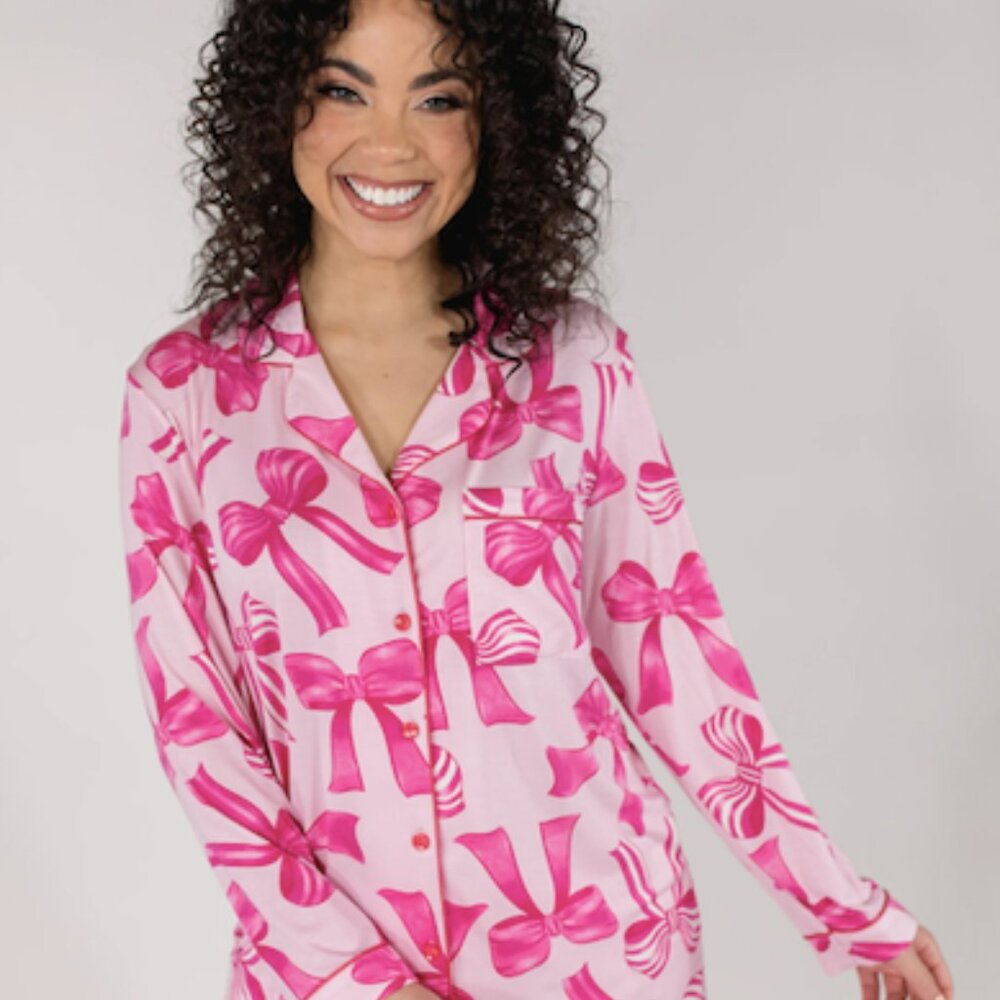 ISO: In My Sundays Bubblegum Pink Bow Top